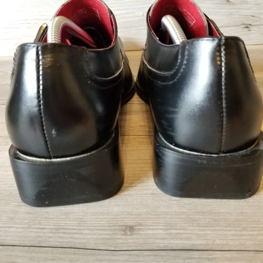 Zota Leather Monk Strap Pointed Square Toe Dress Shoes